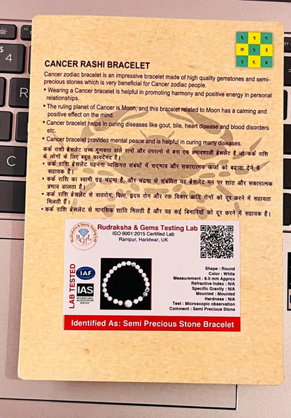 Cancer Rashi Bracelet – Natural Gemstone (Kark Rashi)