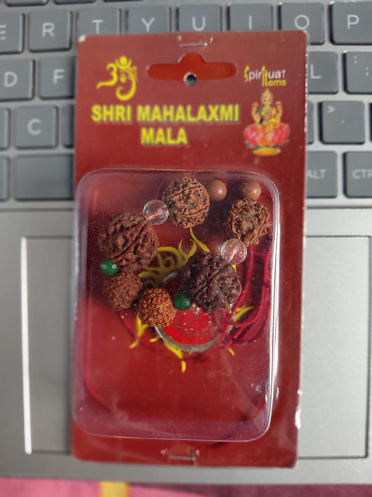 Shri Mahalaxmi Mala for Wealth, Wisdom and Prosperity | Energized Rudraksha Combination | Spiritual Energy Beads