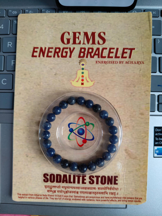 Sodalite Gemstone Bracelet: Natural Stone, Chakra Balance
