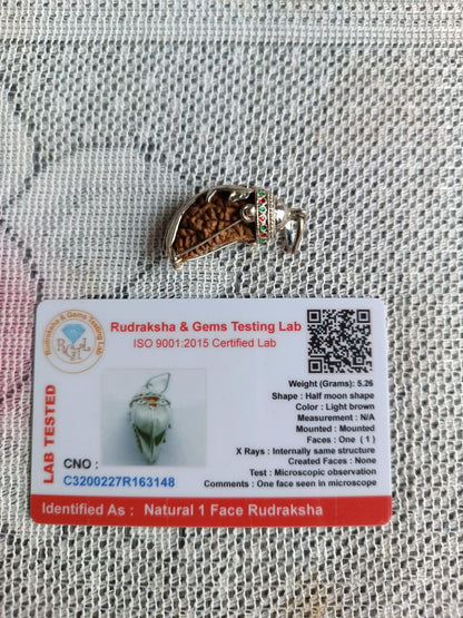 1 Mukhi Natural Certified Rudraksha Bead (Lab Tested)