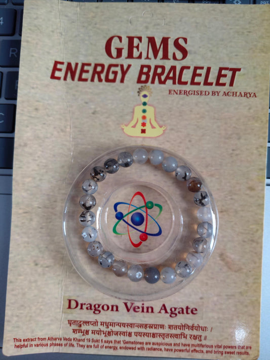 Dragon Vein Agate Bracelet: Energized Gemstone Jewelry